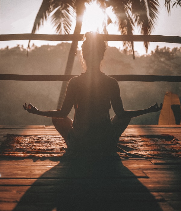 Meditation scene reflecting inner peace